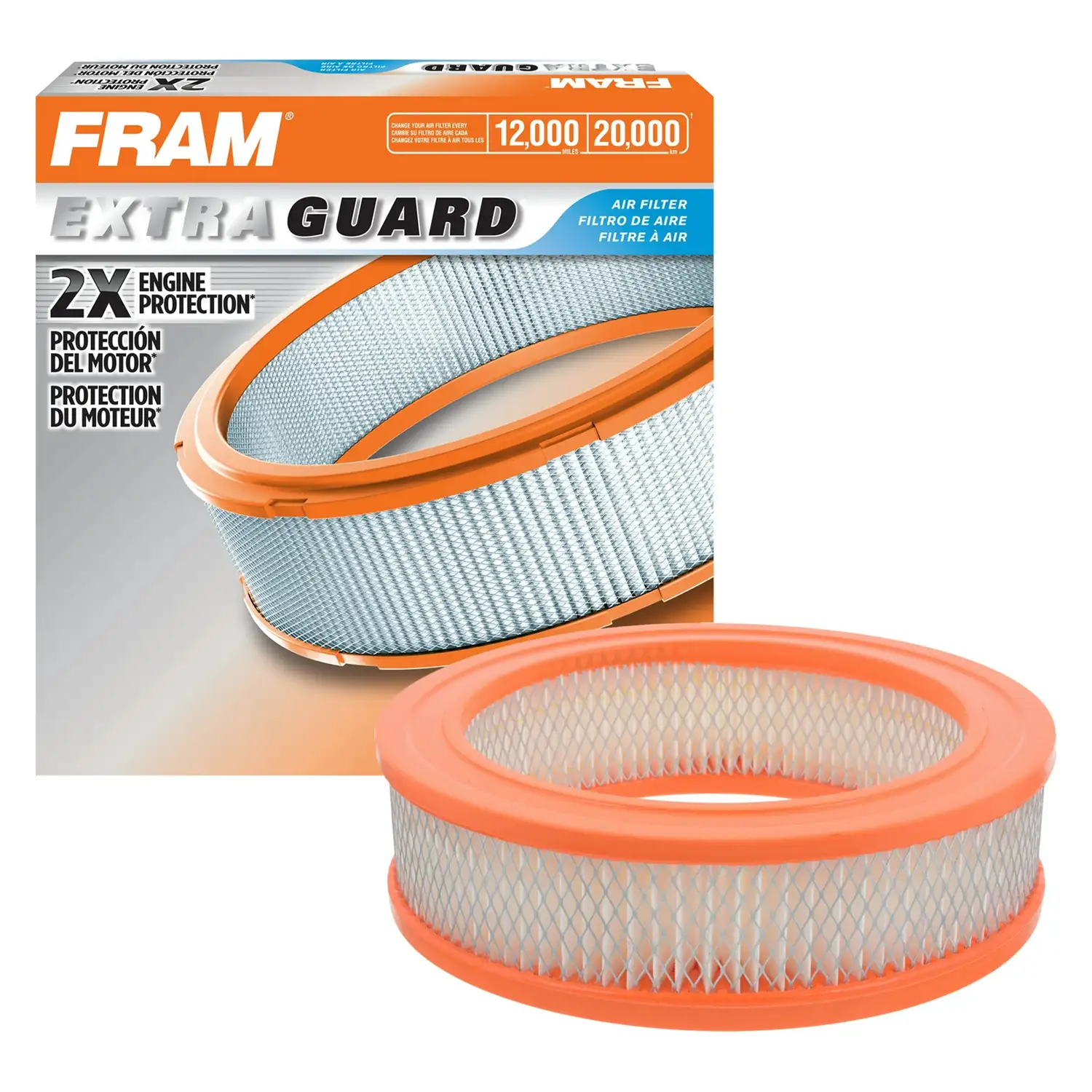 FRAM Extra Guard Air Filter, CA160 for Select American Motors, Checker, Chrysler, Dodge, Fargo