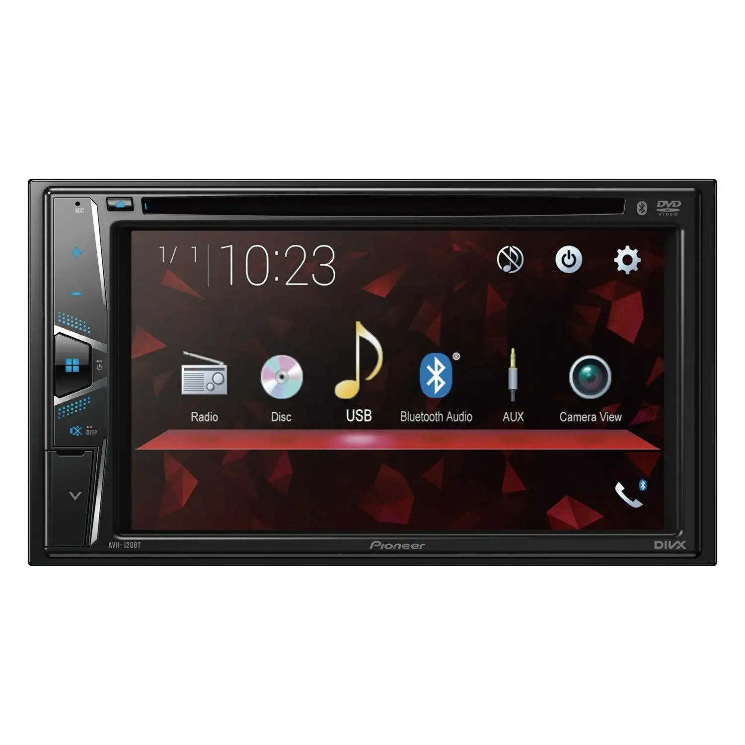 Pioneer AVH-120BT Double Din 6.2_ Touchscreen Bluetooth Car Stereo, Android Compatible (New)