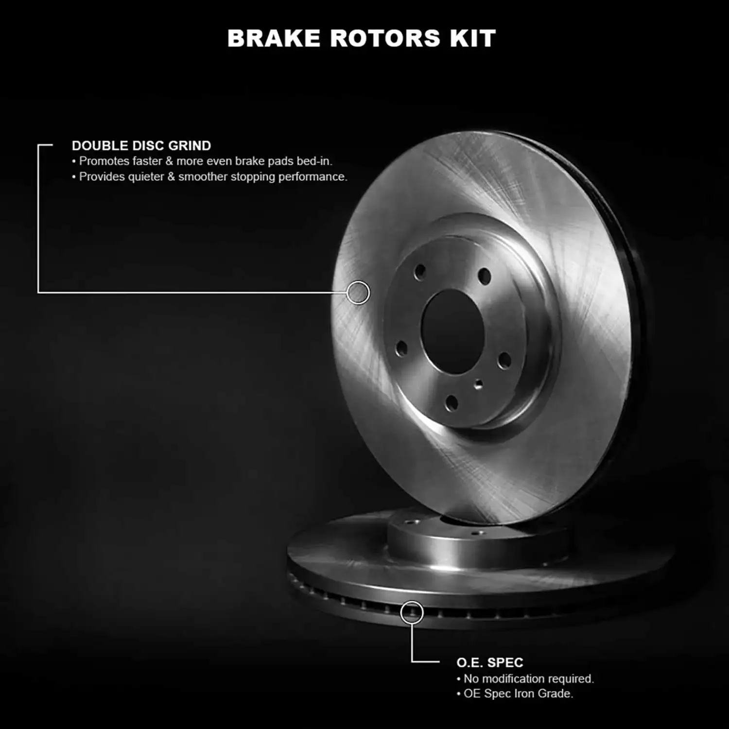 R1 Concepts Wfpn1 73044 R1 Concepts Brake Rotor Blank Fits select- 2007-2011 AUDI S6 — изображение 3